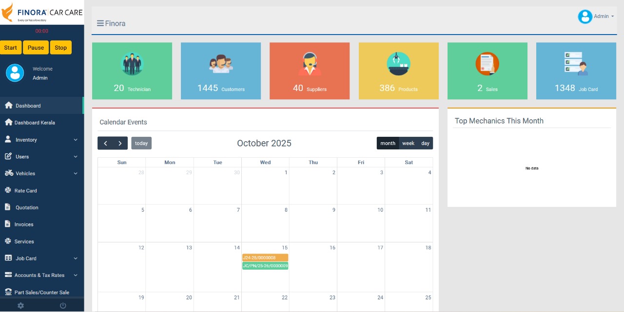 Automobile Garage Management Software